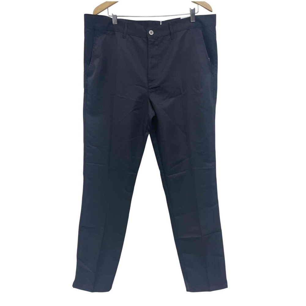 Slazenger Mens Active Fit Golf Trousers‎ Black Flat Front Pants 40W 33L NEW